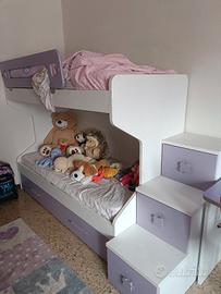 cameretta letto a castello bambina 