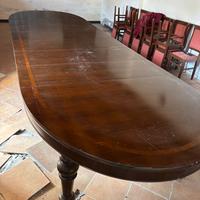 Tavolo allungabile ovale epoca vittoriana
