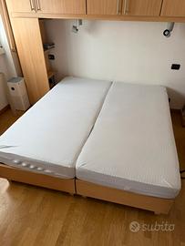 2 letti singoli IKEA 90x200 con materasso e rete