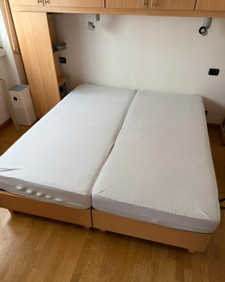 2 letti singoli IKEA 90x200 con materasso e rete
