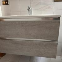 Mobile Bagno Sospeso Grigio Chiaro con 2 Cassetti