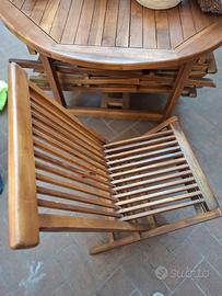 6 sedie da giardino pieghevoli