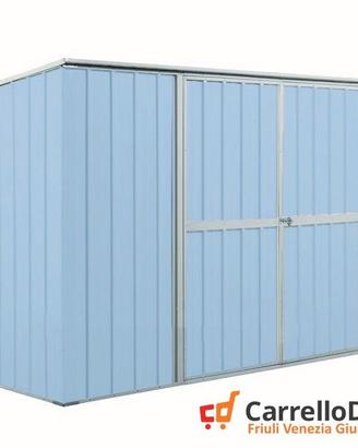 Casetta giardino in Acciaio 345x186cm azzurro