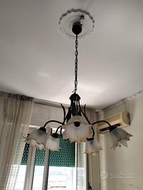 lampadario in ottone