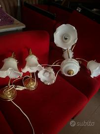 Lampadario + 2 lampade da comodino