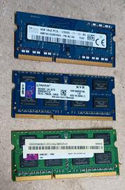 Memoria RAM so-dimm DDR3 DDR