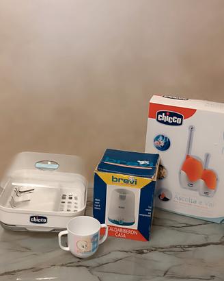 lotto  baby monitor scalda biberon ecc