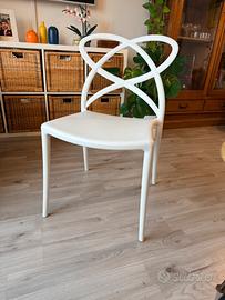 Sedie in Pvc bianche 10 Pz. come nuove