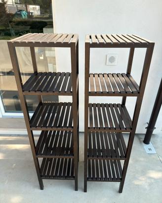 Scaffali ikea Muskan legno scuro