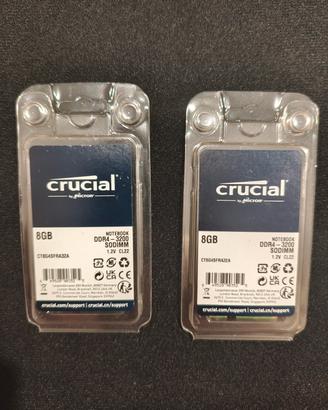 2 banchi di RAM ddr4 8 giga ciascuno