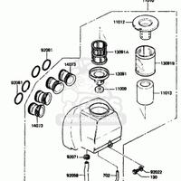 Filtro aria Kawasaki GPZ750 110121245