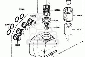 Filtro aria Kawasaki GPZ750 110121245