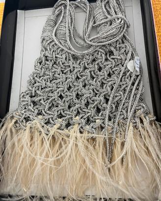 Borda in cordino di strass fatta a mano