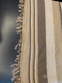 Copriletto cotone beige-marrone