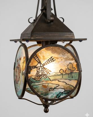 Lampadario Lanterna Vintage  (Anni '20/'30)