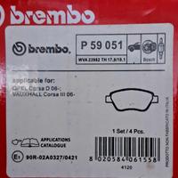 Pastiglie freno Brembo P 59 051 per Opel Corsa