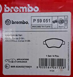 Pastiglie freno Brembo P 59 051 per Opel Corsa