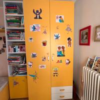 Letto una piazza e mezza, materasso e armadio