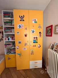 Letto una piazza e mezza, materasso e armadio