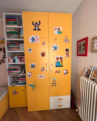 Letto una piazza e mezza, materasso e armadio