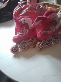 pattini a rotelle rosa nuove misura 30 -33