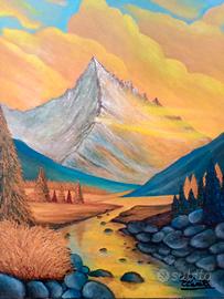 quadro dipinto a mano colori acrilici 