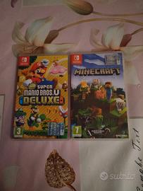 Minecraft e super Mario Bros.u deluxe per Switch 