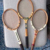 Racchette da tennis in legno vintage 3 pezzi