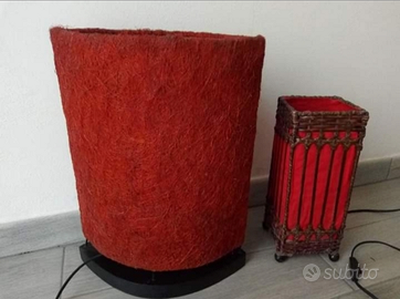 2 lampade etniche rosse