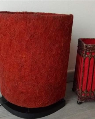 2 lampade etniche rosse