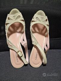Sandali donna eleganti tacco 10 cm, misu 39, pelle