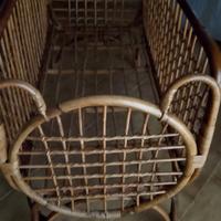 culla vintage in vimini