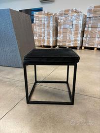 Sgabello / Pouf moderno in metallo con seduta imbo