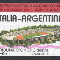 biglietto stadio ITALIA ARGENTINA 26.05.1979