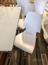 4 sedie bianche