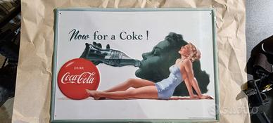 targa e borraccia Coca Cola da collezione 