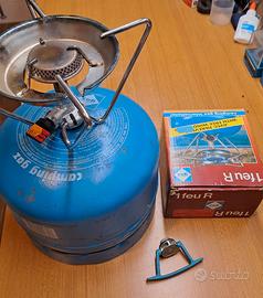 Bombola Campingaz e tre fornelletti