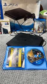 PS4 500 GB + 3 giochi. - funzionante - no joystick