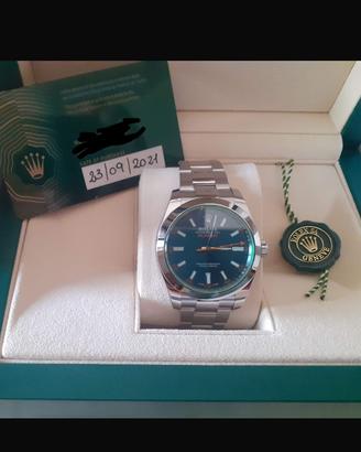 Rolex Milgauss  dial blu full 2021