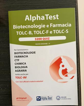 Alpha test biotecnologie e farmacia