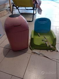 Seggiolone e getta pannolini ..