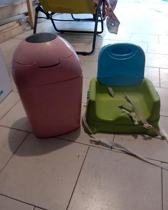 Seggiolone e getta pannolini ..