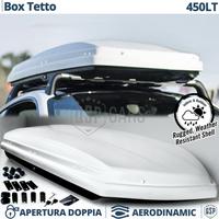 Box Tetto Auto 450 Litri Baule PORTABAGAGLI Bianco