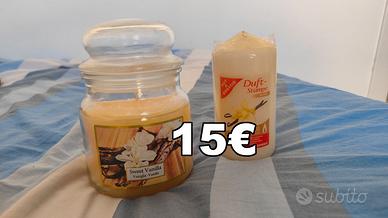 Lotto 2 Candele Profumate alla Vaniglia – Nuove