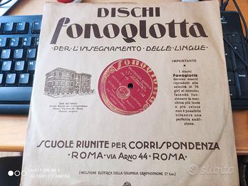 Corso di lingua tedesco Fonoglotta anni20 a dischi