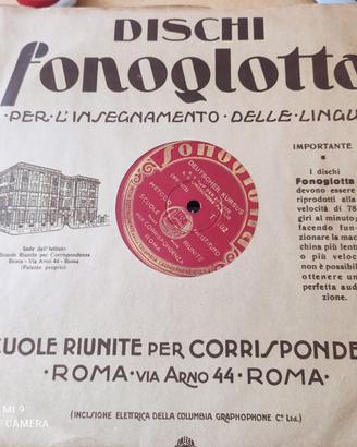 Corso di lingua tedesco Fonoglotta anni20 a dischi