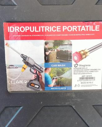 Idropulitrice completa di due batterie
