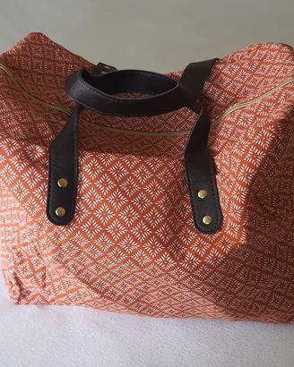 Borsa grande in tela grezza 
