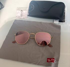 Occhiali da sole Ray-ban rosa come nuovo