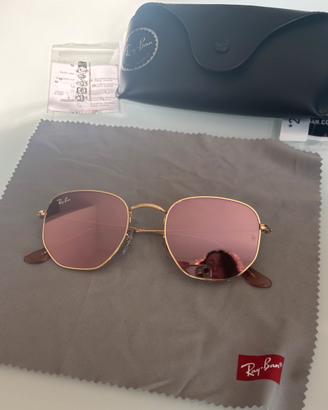 Occhiali da sole Ray-ban rosa come nuovo